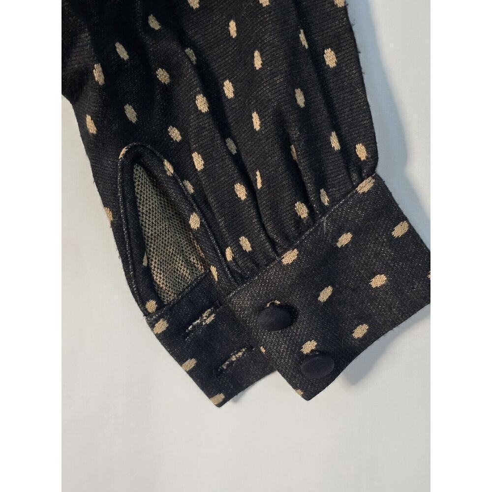 Vintage Y2K 90’s Betsey Johnson Black Brown Polka Dot Dress Aline Size 2 - Picture 5 of 7